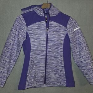 Girls Free Country Purple Fleece Lined Hooded Jacket. Size 10/12